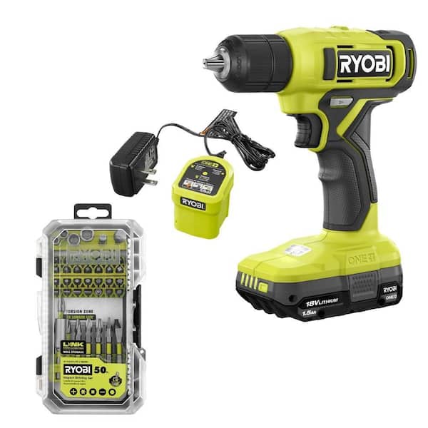 RYOBI ONE+ 18V Cordless 3/8 in. Drill/Driver Kit with 1.5 Ah