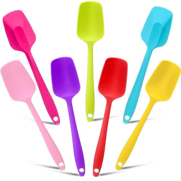 Silicone Spatula Set 7-Color Nonstick Heat Resistant Flexible Kitchen Baking Cooking Mixing Scraper 7 pcs