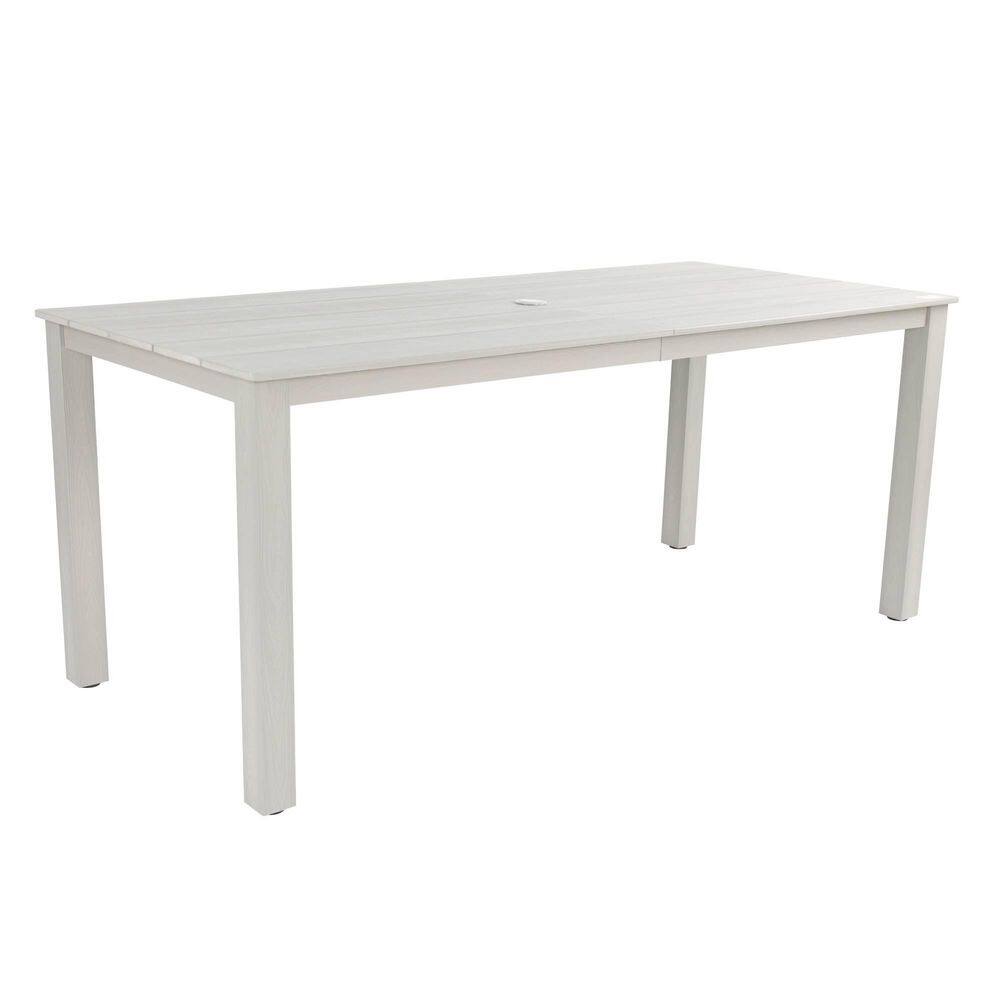 Light Gray Plastic Outdoor Dining Table with Umbrella Hole price history on PriceWatchPro