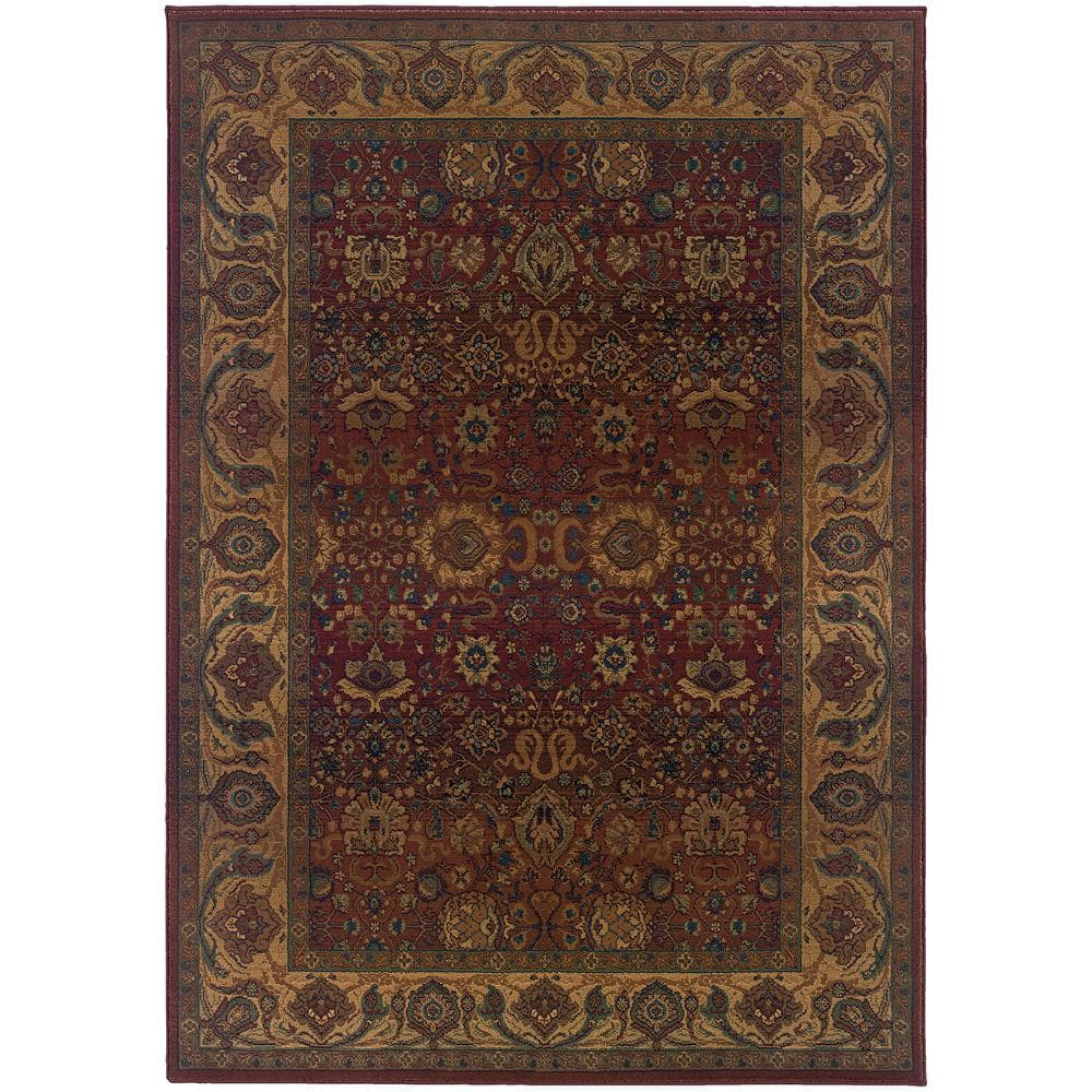 Home Decorators Collection Exhilaration Burgundy 7 ft. x 9 ft. Area Rug 4745325150 - The Home Depot