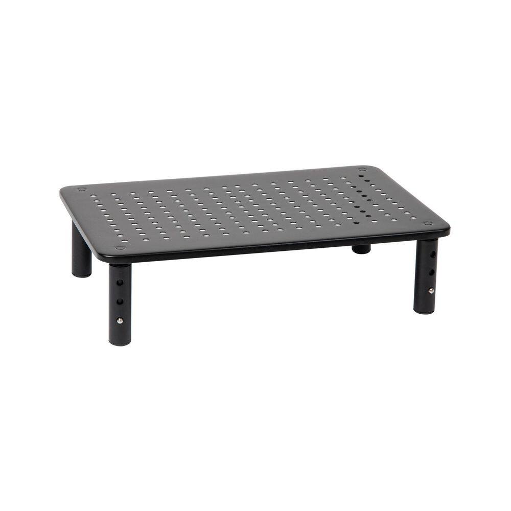Monitor Stand Ventilated Laptop Riser with Adjustable Heights, Black