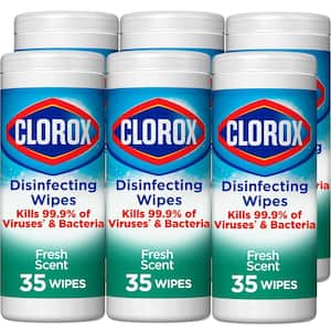 35-Count Fresh Scent Bleach Free Disinfecting Cleaning Wipes (6-Pack)
