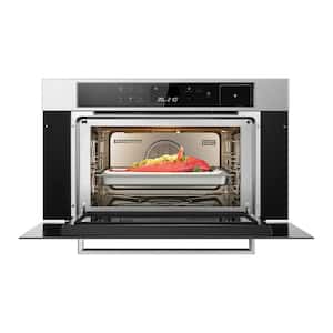 30 in. Single Premium Electric Built-In Wall Oven with Convection and Steam in Stainless Steel