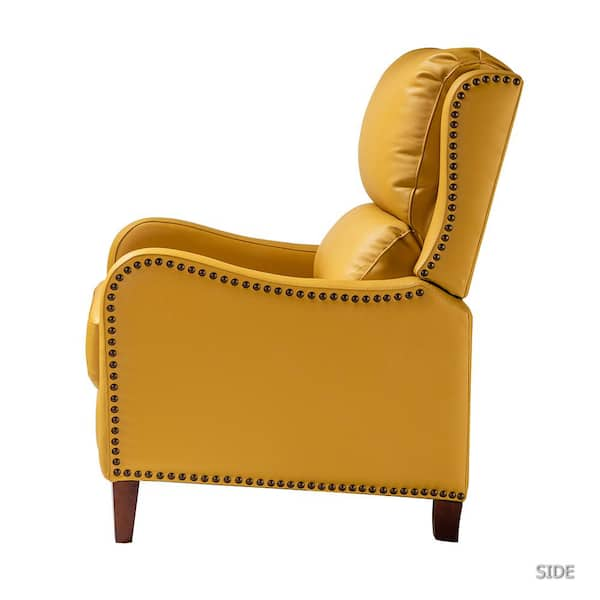 mustard leather recliner chair