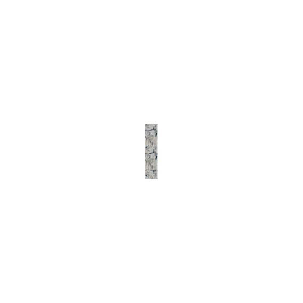 Vogue, Blue Cream, Contemporary 2 ft. x 19 ft. Abstract Indoor Runner Rug