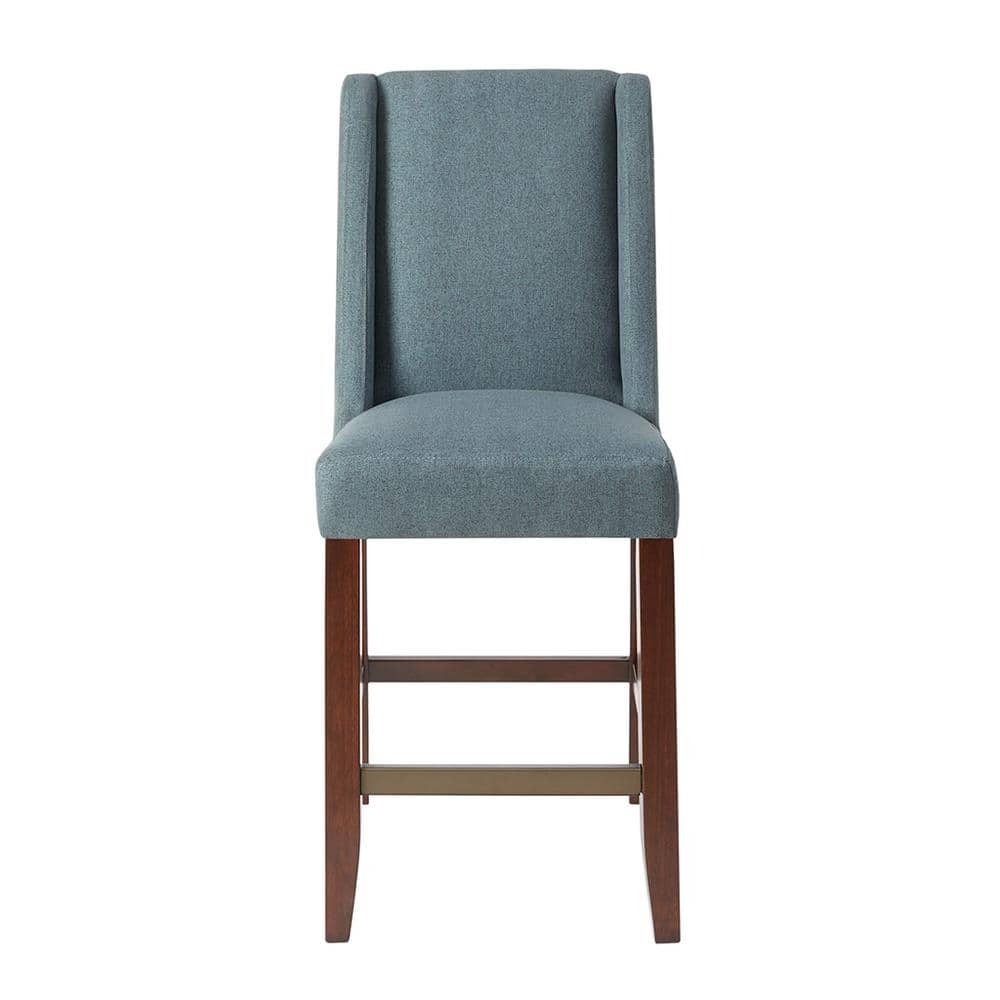 Brody Blue Upholstered Wood Frame Counter Stool