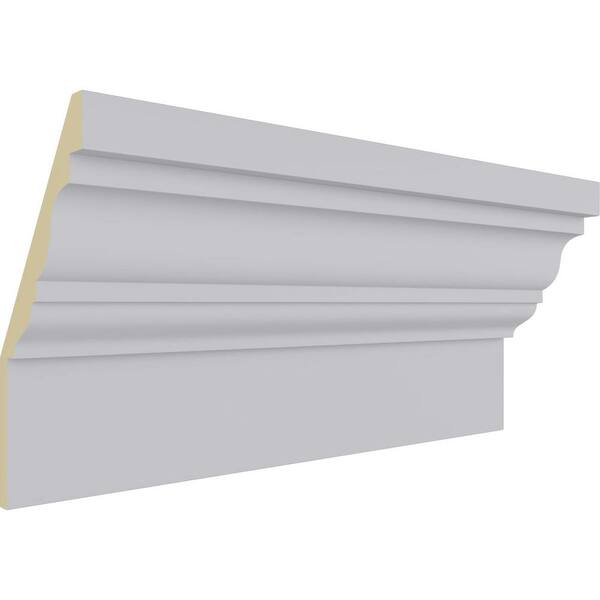 Ekena Millwork 6-1/4 in. x 12-3/4 in. x 78-3/4 in. Polyurethane Fascia Crown Moulding