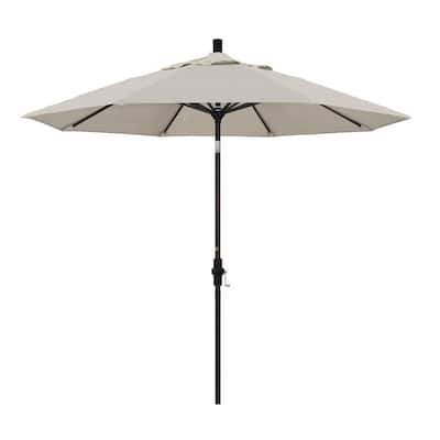 9 ft. Aluminum Collar Tilt Patio Umbrella in Granite Olefin