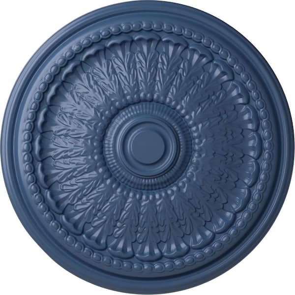 Ekena Millwork 27" x 2-1/2" Brunswick Urethane Ceiling Medallion (Fits Canopies up to 4-1/2"), Hand-Painted Americana