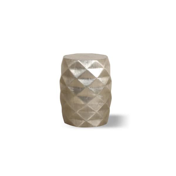 POSH POLLEN Anna Silver 14 in. End and Side Table