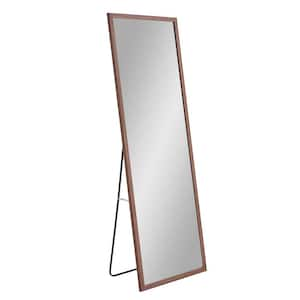 22.8 in. W x 65 in. H Rectangular Wood Framed Wall Bathroom Vanity Mirror, Full-Length Dressing Mirror in Brown