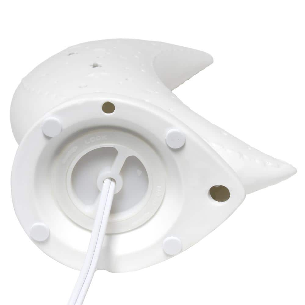 White Porcelain Moon Shaped Kids Table Lamp