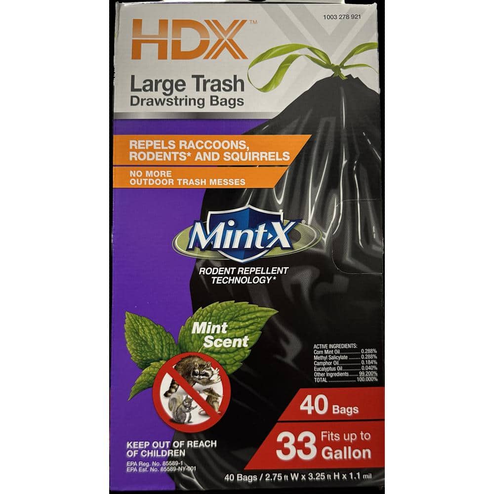 HDX FlexPro 13 Gallon Reinforced Top Drawstring Kitchen Trash Bags  (150-Count) HD13XHF150W - The Home Depot