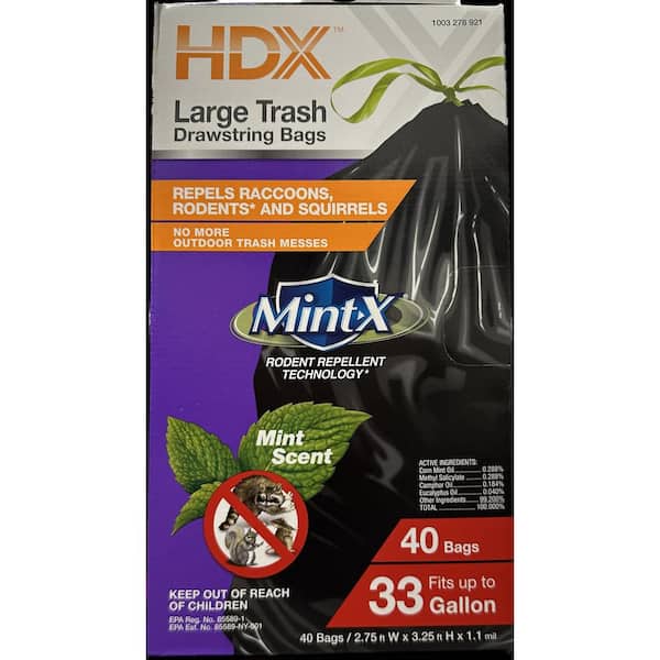 HDX 33 Gallon Rodent Repellent Trash Bags (40-Count)