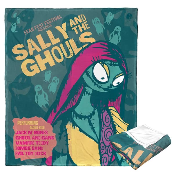 THE NORTHWEST GROUP Disney Nightmare Before Christmas Ghoulish Sally Silk Touch Multi-Colored Throw Blanket