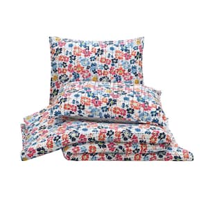 Blossom 2-Piece Multi-Colored Floral Cotton Twin/Twin XL Quilt Set