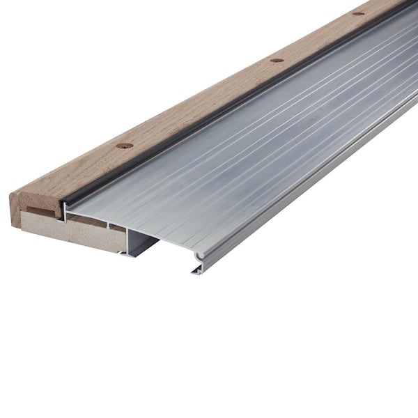 M-D Building Products 5-5/8 in. x 1-1/8 in. x 36 in. Silver Adjustable Aluminum & Hardwood Threshold