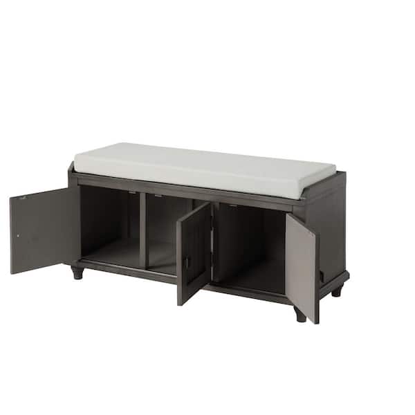 Unbranded 42.1 in. W x 15.4 in. D x 18.3 in. H Bathroom Gray Linen Cabinet