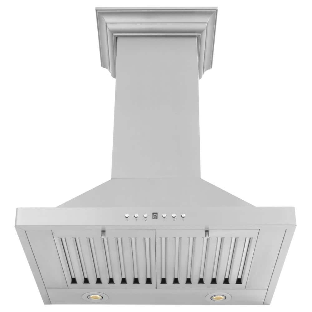 24" Stainless Steel Convertible Wall Mount Range Hood with Charcoal Filter