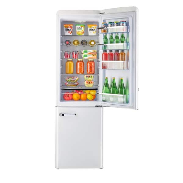 Unique Appliances - Classic Retro 22 in. 8.7 cu. ft. Counter Depth Bottom Freezer Refrigerator in Marshmallow White