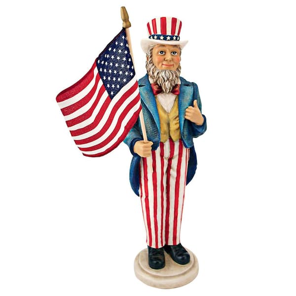 Design Toscano 16.5 in. H Uncle Sam Yankee Doodle Dandy Grarden Statue