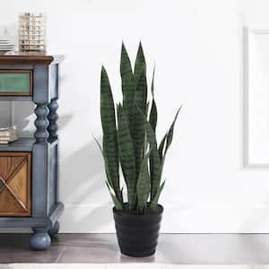 32 in. Sansevieria Artificial Snake Plant in Pot