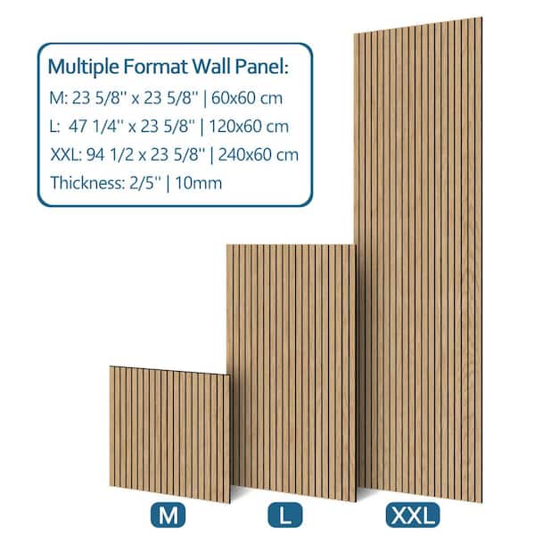 sunwings 2/5 in. x 1.96 ft. x 7.87 ft. Natural Oak Wood Slat