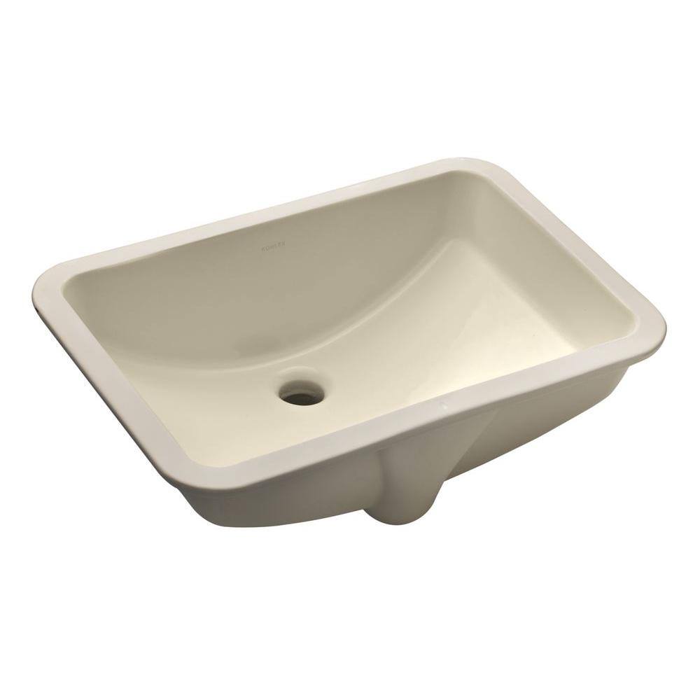 Kohler Ladena 20 7 8 Undermount Bathroom Sink In Almond With