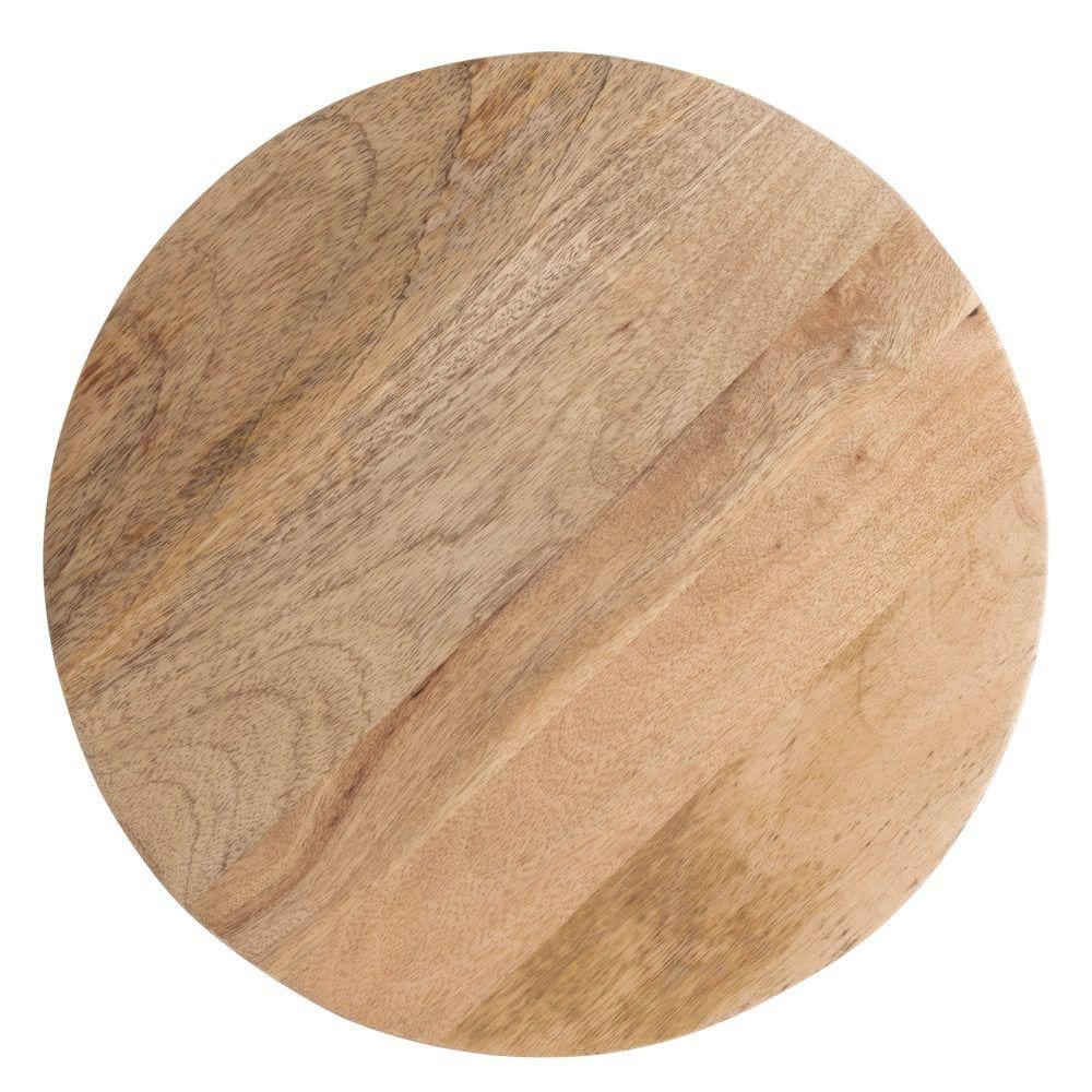 Dahl 12.00 in. Natural Round Solid Wood End Table - thumbnail 2