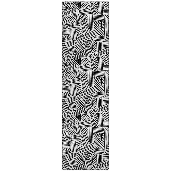 Chantille Machine Washable Indoor/Outdoor Abstract ACN2648 White 2 ft. x 7 ft. Runner Rug
