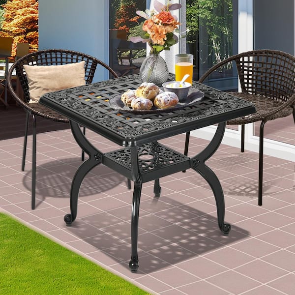 Cast aluminum patio coffee table discount