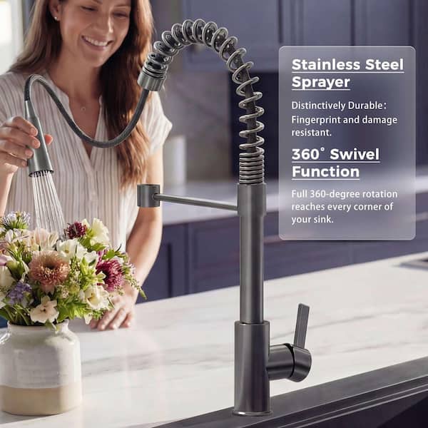 Glacier Bay 31 in. Undermount Single Bowl 18 Gauge Gunmetal Black