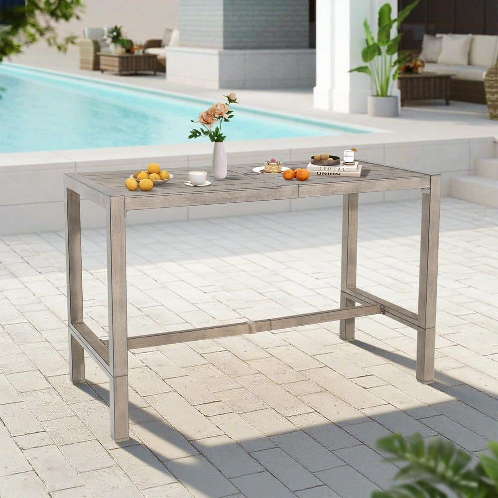 Winston Aluminum Outdoor Bar Table, 2-in-1 Patio Metal Dining Table price history on PriceWatchPro