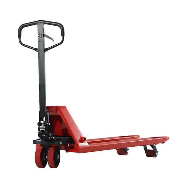 APOLLOLIFT Red 5,500 lbs. Manual Hand Pallet Jack Truck 7.3 in. Fork Lift 48 in. x 27 in. Fork Size with Hydraulic Pump