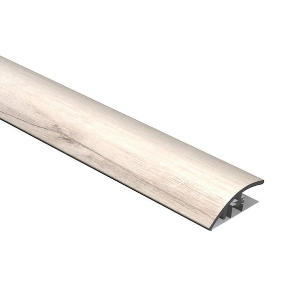 CALI Vinyl Pro with Mute Step White Aspen 9/16 in. T x 1-3/8 in. W x 72-13/16 in. L Overlap Reducer Molding