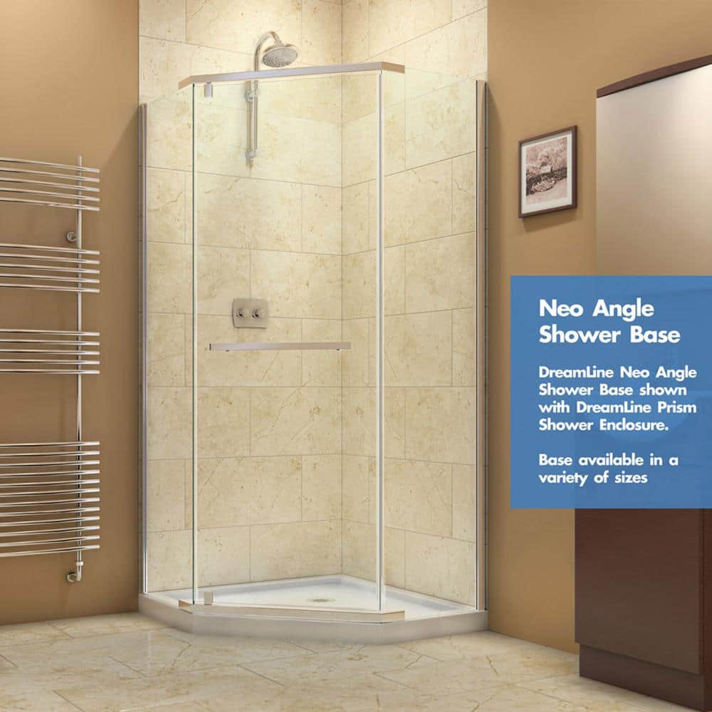 SlimLine 42" Biscuit Neo-Angle Acrylic Shower Base