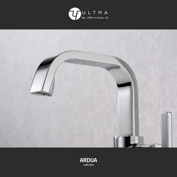 Ardua Single-Handle Lavatory Single Hole Bathroom Sink Faucet with Drain Assembly in Chrome Polished