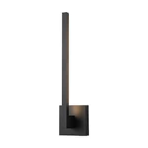 Joyce 18.89 in. 1-Light Black Linear Dimmable LED Wall Sconce