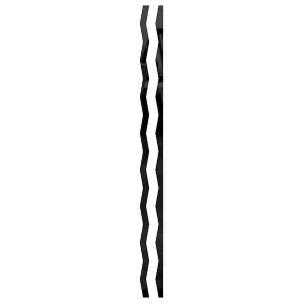 Ekena Millwork Eastport 0.125 in. T x 0.13 ft. W x 4 ft. L Black Acrylic Resin Decorative Wall Paneling 44-Pack