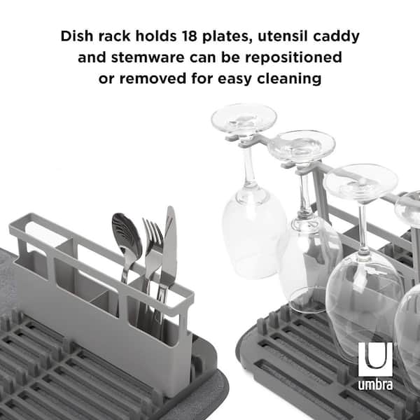 Umbra Udry Over The Sink Dish Drying Rack - Charcoal