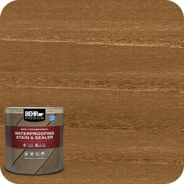 BEHR PREMIUM 1 qt. #ST-152 Red Cedar Semi-Transparent Waterproofing Exterior Wood Stain and Sealer