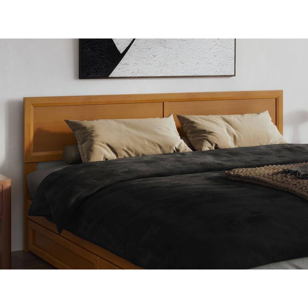 Lylah King Medium Wood Platform Bed with Storage Drawers