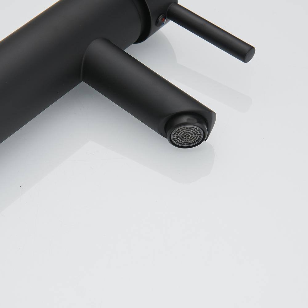 Matte Black Single Handle Vessel Sink Faucet