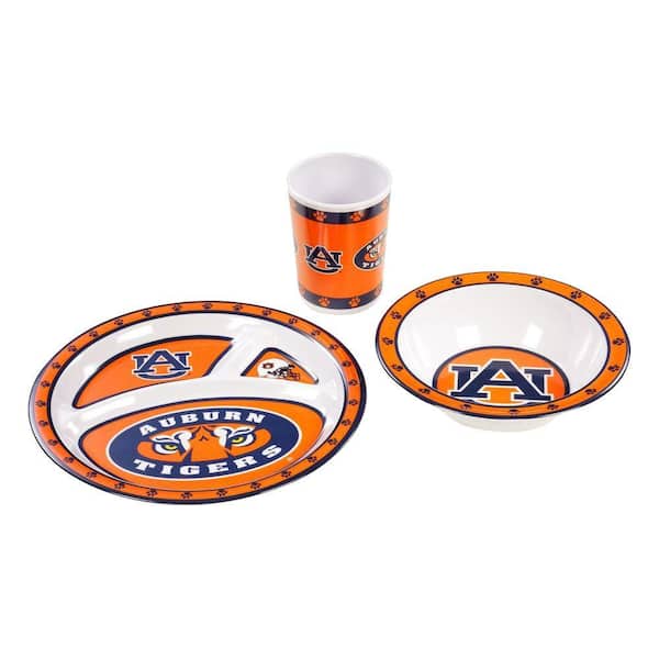 BSI Products NCAA Auburn Tigers 3-Piece Kid's Dish Set