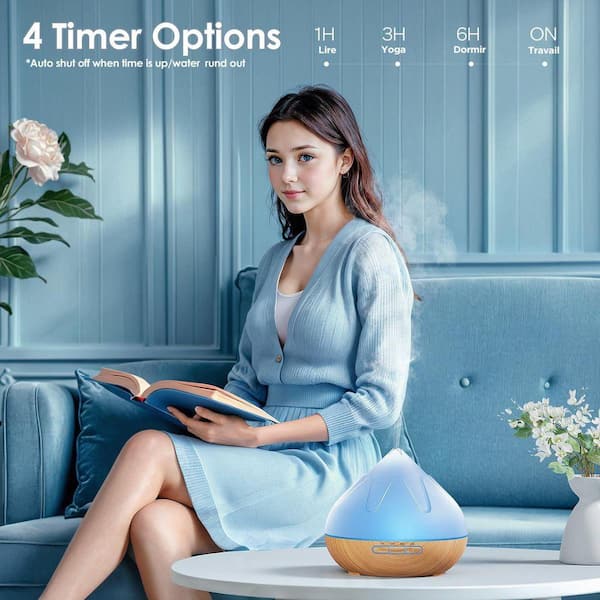 500ml Large Capacity Aroma Diffuser with 14 Colors LED Light