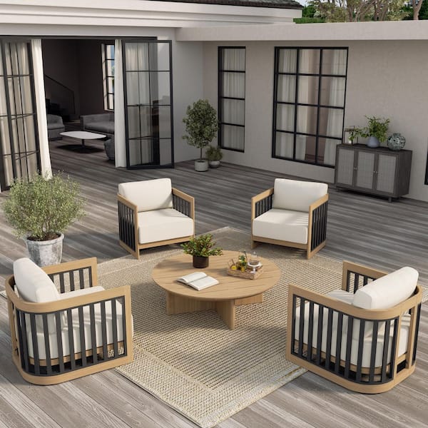 Sereno 5-Piece Aluminum Outdoor Coversation Set with Cushion