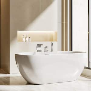 Single-Handle Tub-Mount Roman Tub Faucet with Hand Shower in Brushed Nickel