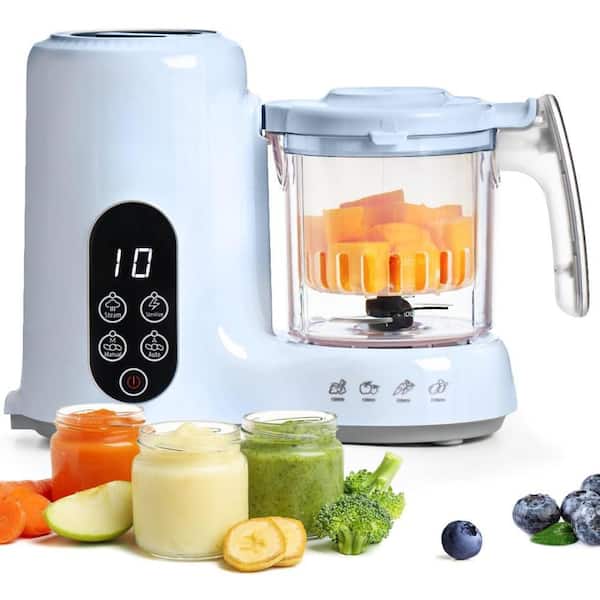 1 Step Baby Food Maker with Steam Basket, Steamer Puree Blender and Sterili-zing for Homemade Baby Food, Blue