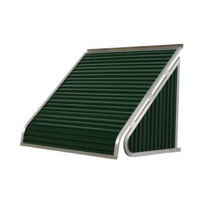NuImage Awnings 5 ft. 3500 Series Aluminum Window Fixed Awning (28 in. H x 24 in. D) in Hunter Green
