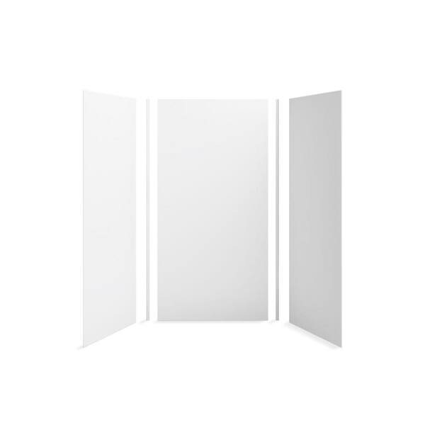 KOHLER Choreograph 48 in. W x 36 in. H x 96 in. D 5-Piece Glue up Alcove Shower Wall Surround in White